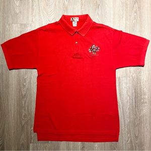 Vintage Epcot Disney Originals Red Mickey Polo T-shirt Made in USA, Size Men USM